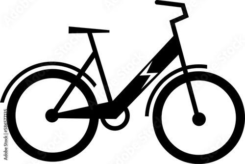 Electric bicycle vehicle icon illustration