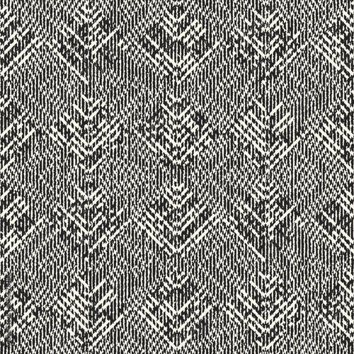 Monochrome Knitted Textured Geometric Pattern