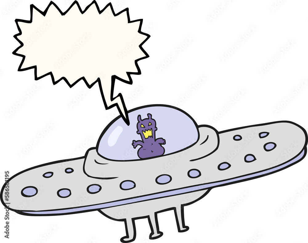 speech bubble cartoon flying saucer speech bubble cartoon flying saucer