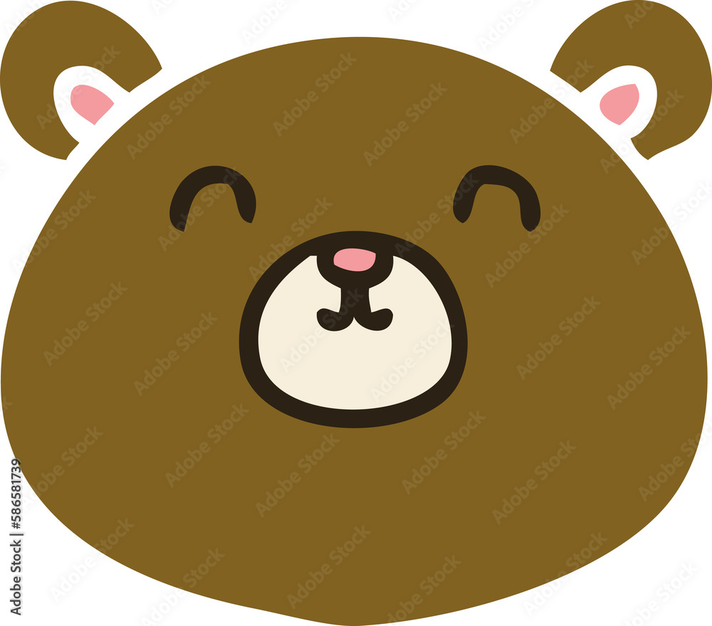 Fototapeta premium quirky hand drawn cartoon bear