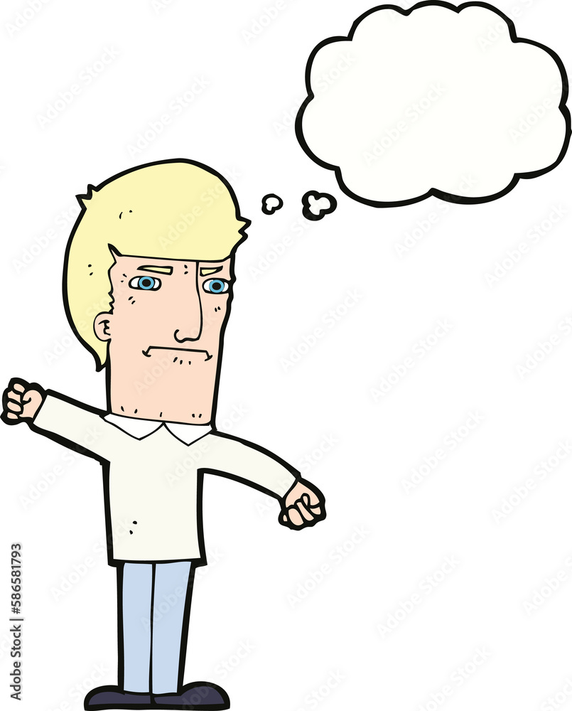 cartoon angry man with thought bubble cartoon angry man with thought bubble