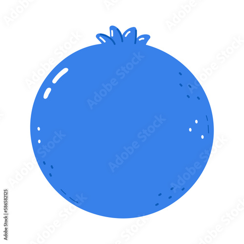 Blueberry character. Vector hand drawn cartoon kawaii character illustration icon. Isolated on white background. Blueberry fruit character concept
