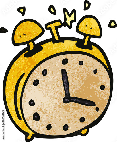 cartoon doodle alram clock photo