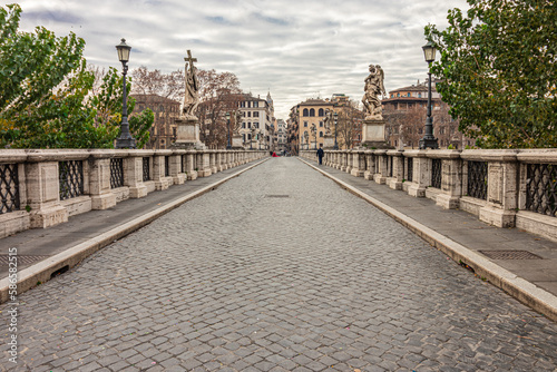St. Angelo Bridge in Rome, Italy