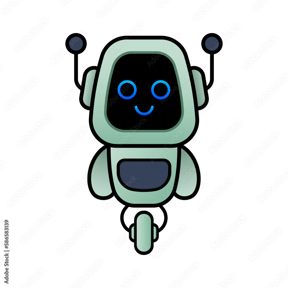 illustration vector robot design kawaii