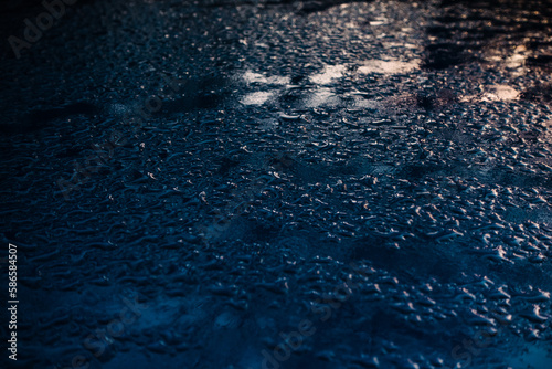 Water spots on black board