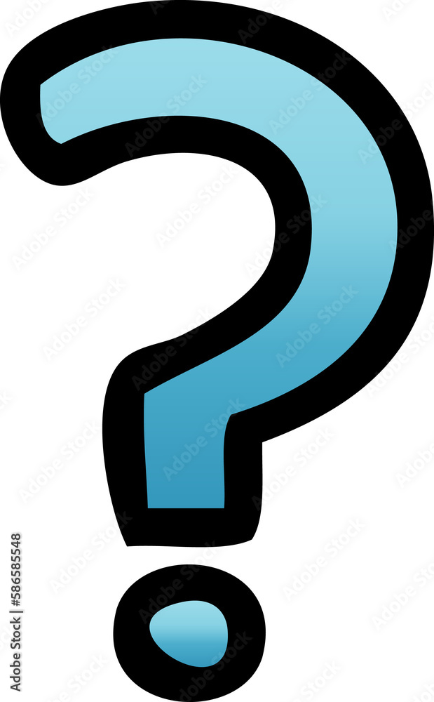 gradient shaded cartoon question mark gradient shaded cartoon question mark