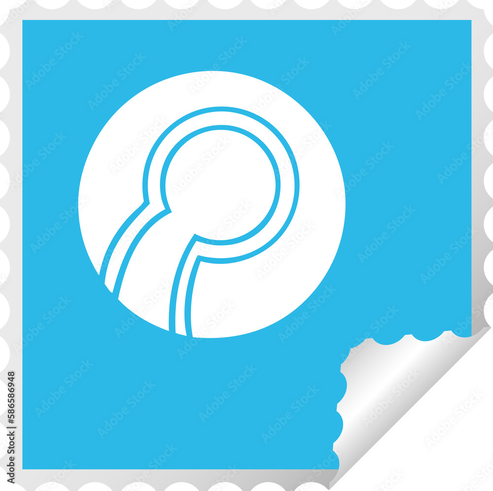 square peeling sticker cartoon bowl ball