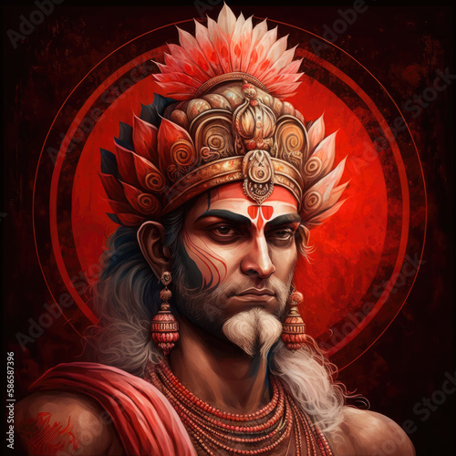 lord Brahma india culture holy god illustration photo