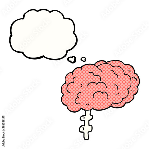 thought bubble cartoon brain