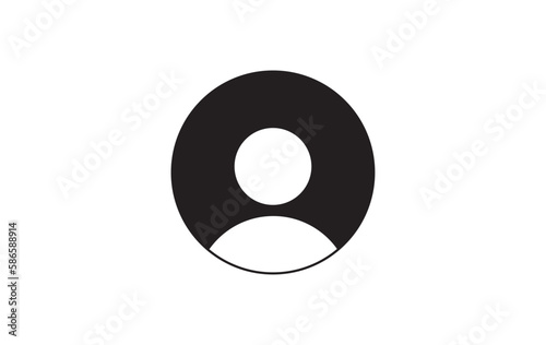 User icon vector in trendy flat design photo