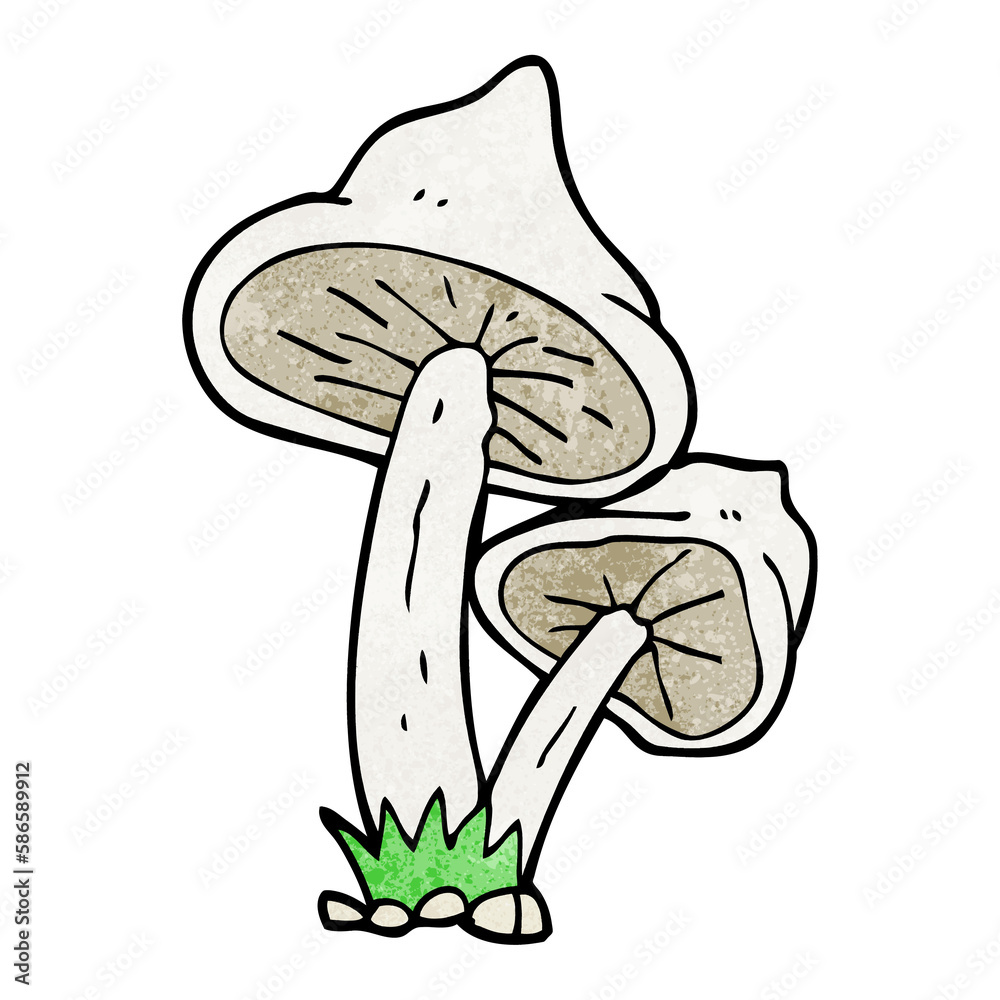 textured cartoon mushroom textured cartoon mushroom