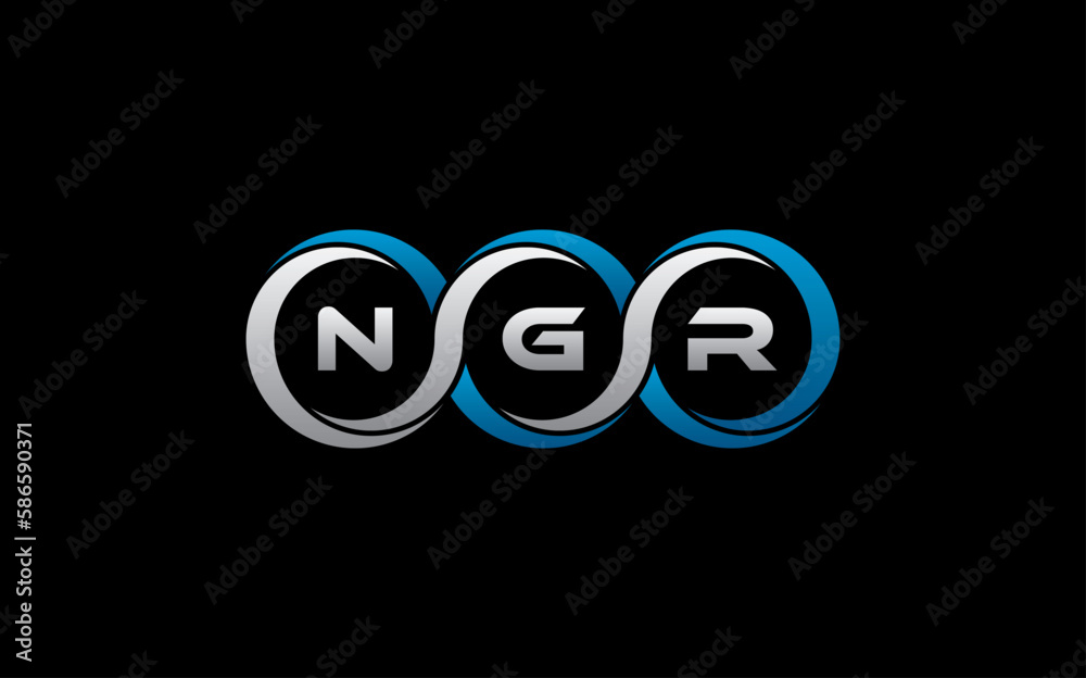 NGR Letter Initial Logo Design Template Vector Illustration NGR Letter Initial Logo Design Template Vector Illustration
