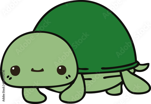 quirky hand drawn cartoon turtle