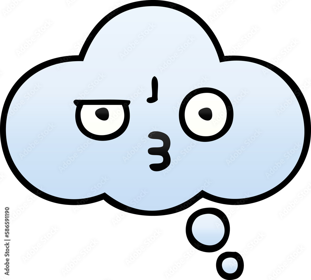 gradient shaded cartoon thought bubble gradient shaded cartoon thought bubble