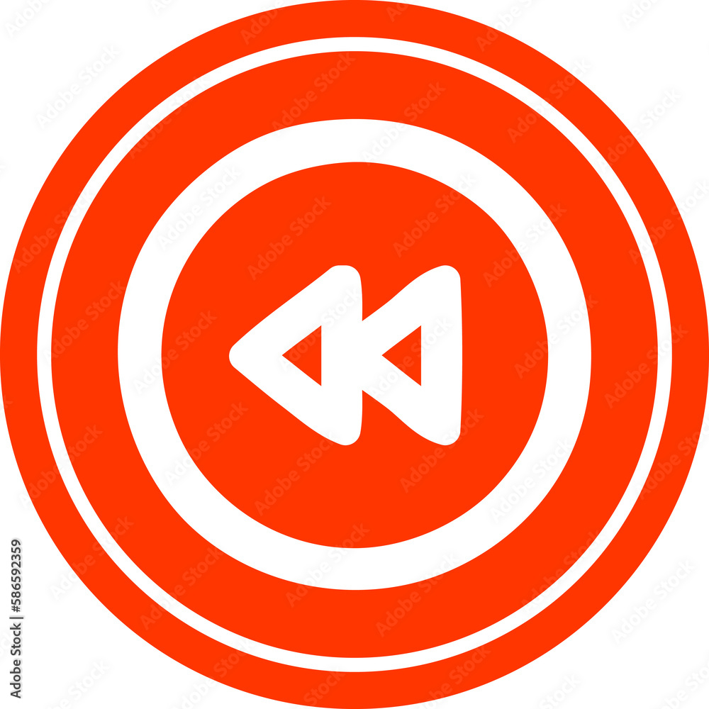 rewind button circular icon