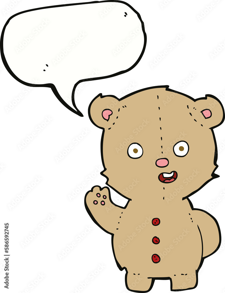 cartoon teddy bear with speech bubble cartoon teddy bear with speech bubble