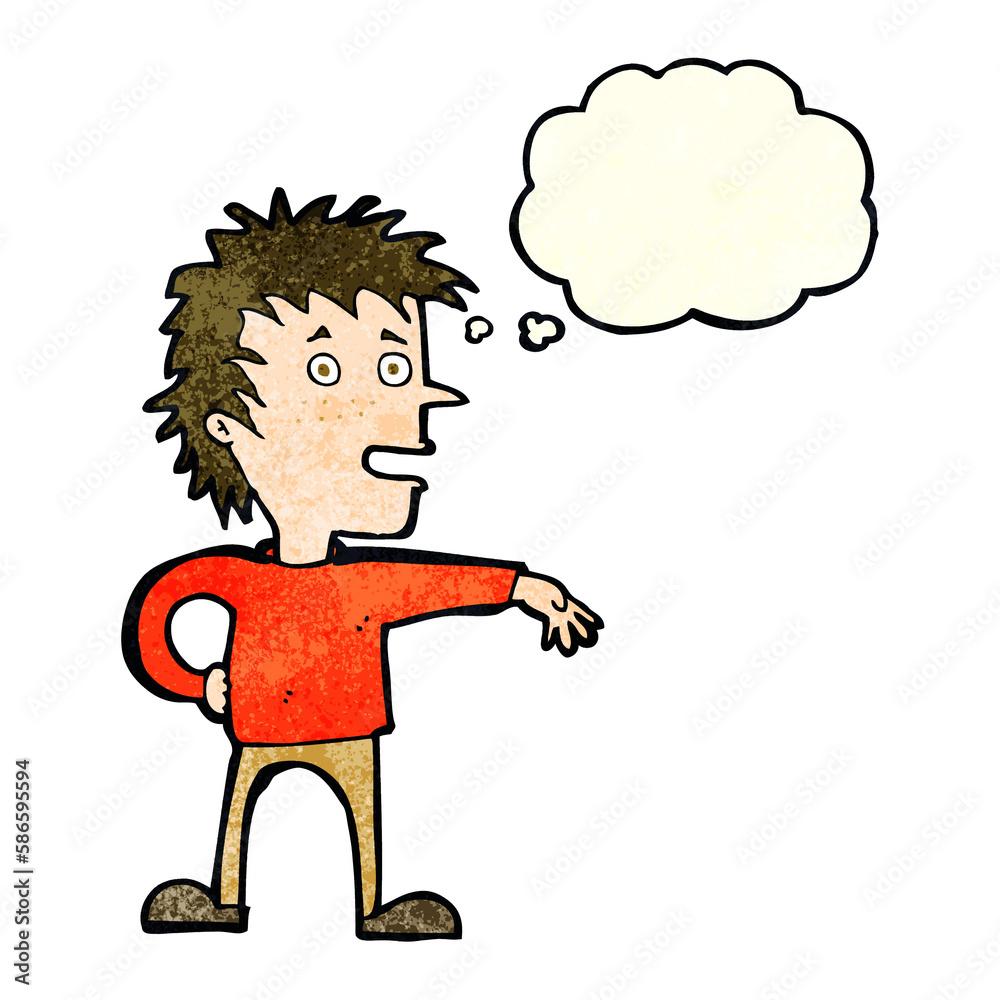 cartoon man making dismissive gesture with thought bubble cartoon man making dismissive gesture with thought bubble