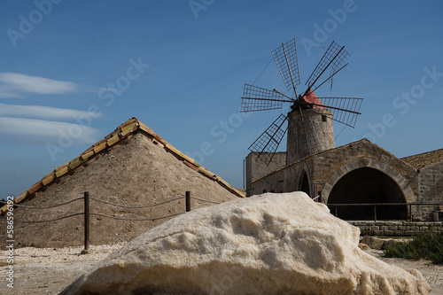 Natural reserve of the Saline dello Stagnone, near Marsala and Trapani, Sicily.