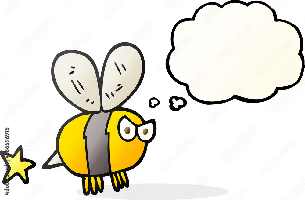 thought bubble cartoon angry bee