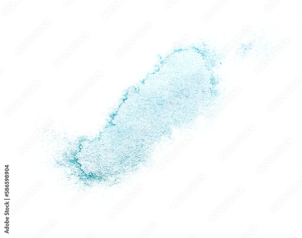 Beautiful Hand Drawn Abstract Watercolor Light Blue Stain Mark Illustration