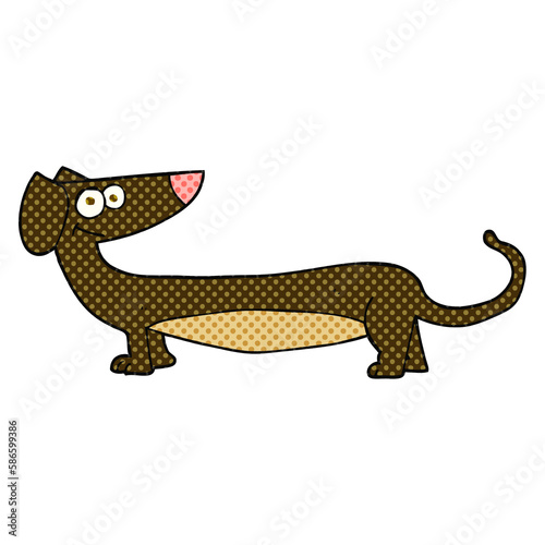 Fototapeta Naklejka Na Ścianę i Meble -  cartoon dachshund