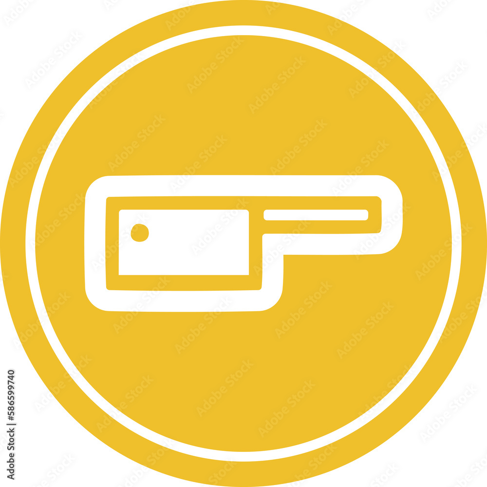 meat cleaver circular icon meat cleaver circular icon