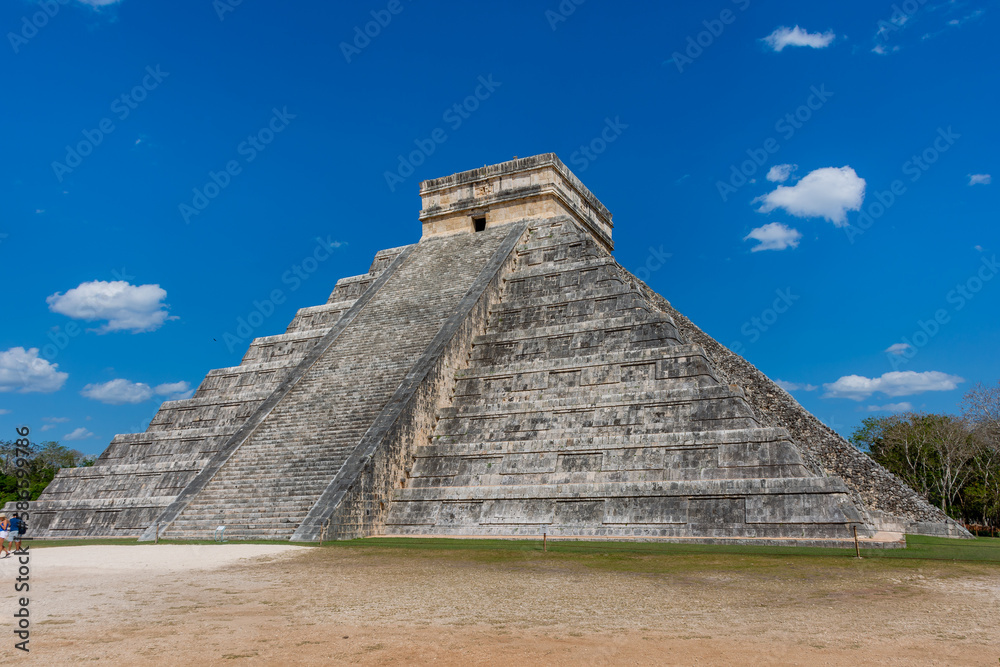 Mayan pyramid of Kukulkan in Mexico, the ancient city of Chichen Itza