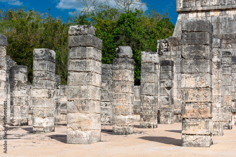 The ancient Mayan city of Chichen Itza in Mexico on the Yucatan Peninsula
