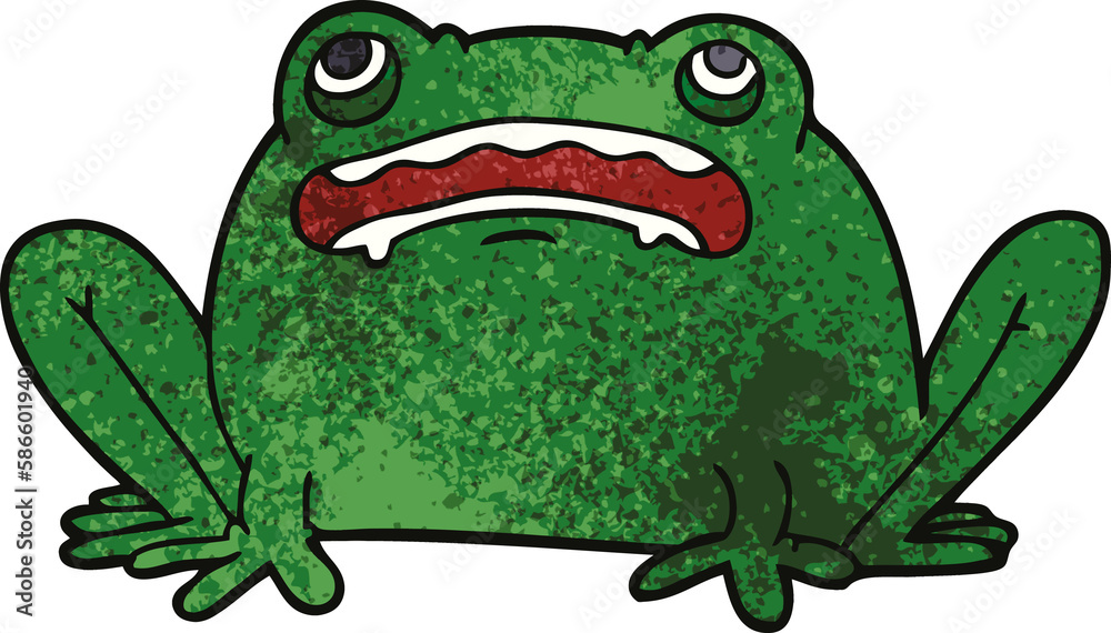 Naklejka premium cartoon doodle frog