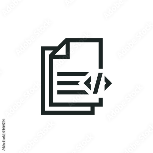 Metadata icon isolated on white background	