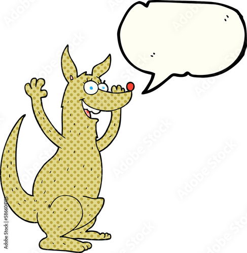 comic book speech bubble cartoon kangaroo © lineartestpilot