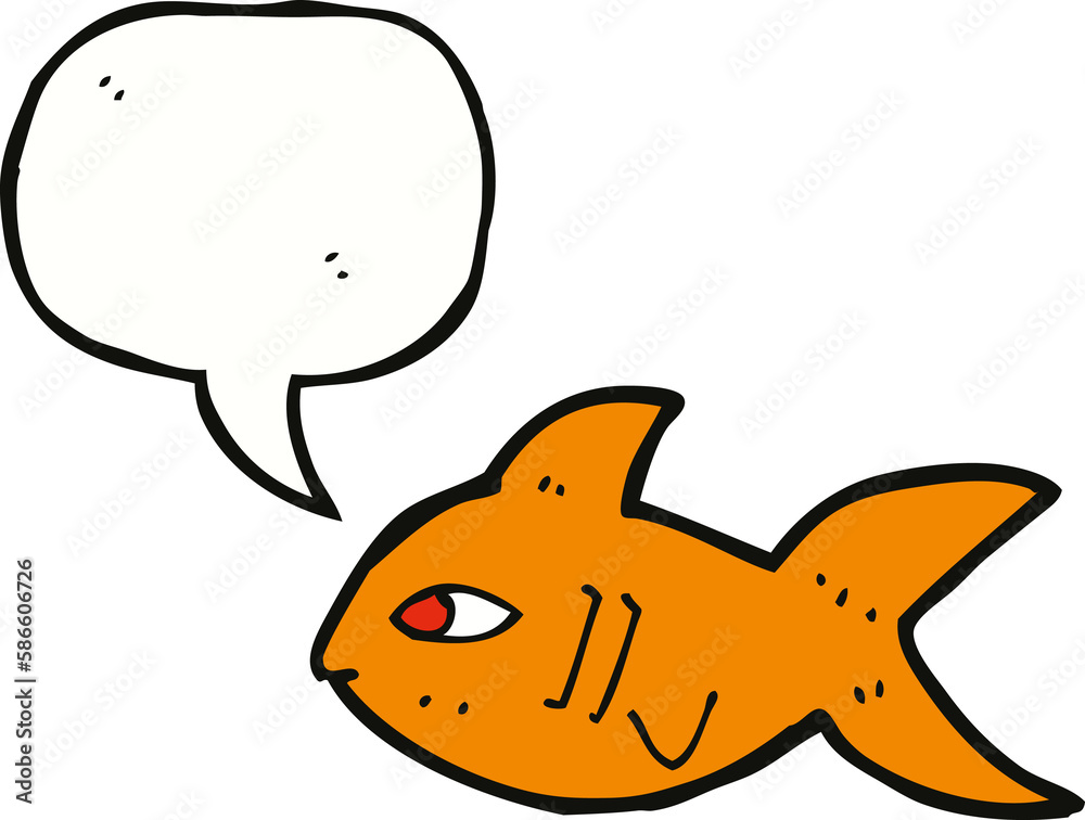 cartoon fish with speech bubble cartoon fish with speech bubble