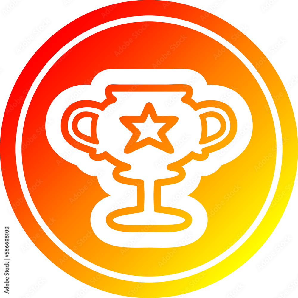 trophy cup circular in hot gradient spectrum trophy cup circular in hot gradient spectrum