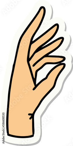 tattoo style sticker of a hand