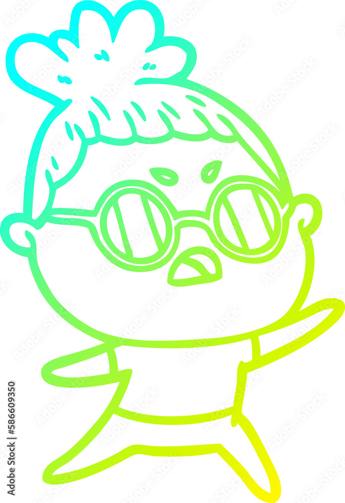 cold gradient line drawing cartoon annoyed woman cold gradient line drawing cartoon annoyed woman