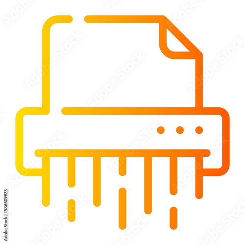 paper shredder gradient icon