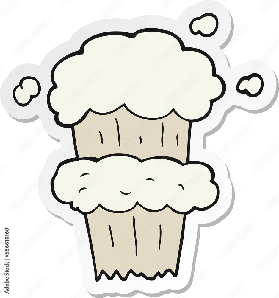 sticker of a cartoon smoke blast sticker of a cartoon smoke blast
