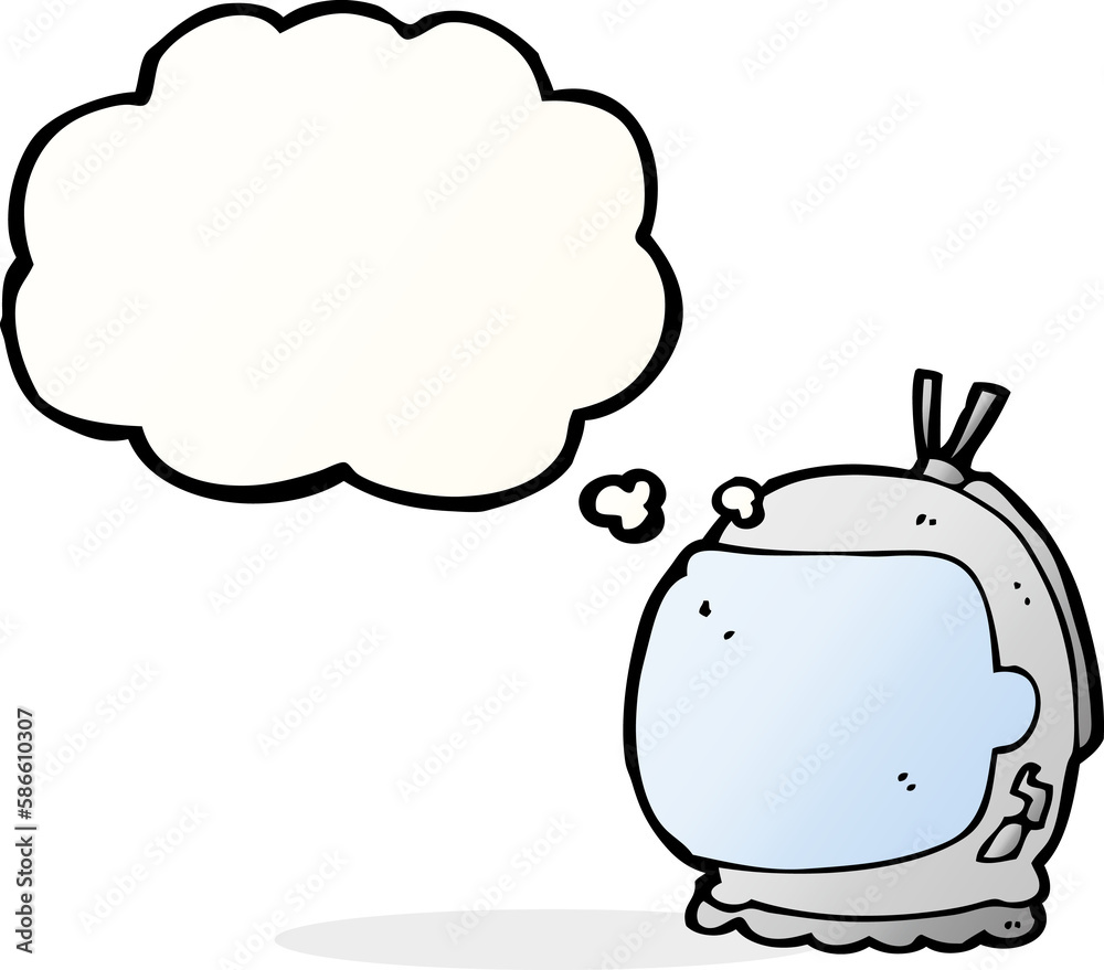 cartoon astronaut helmet with thought bubble cartoon astronaut helmet with thought bubble