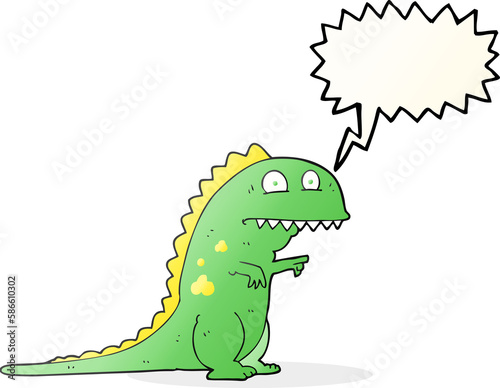 speech bubble cartoon dinosaur