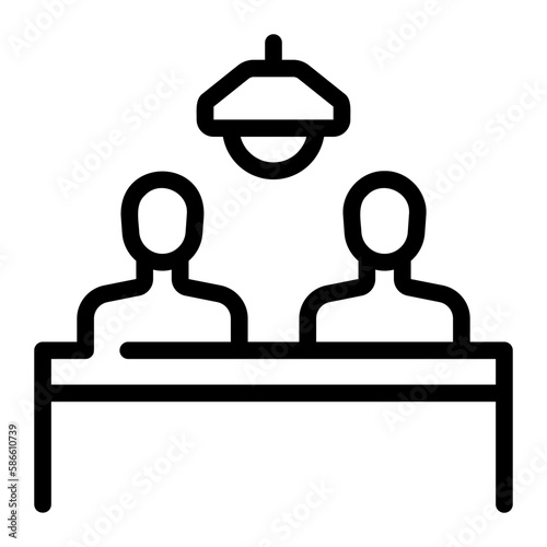 coworker line icon