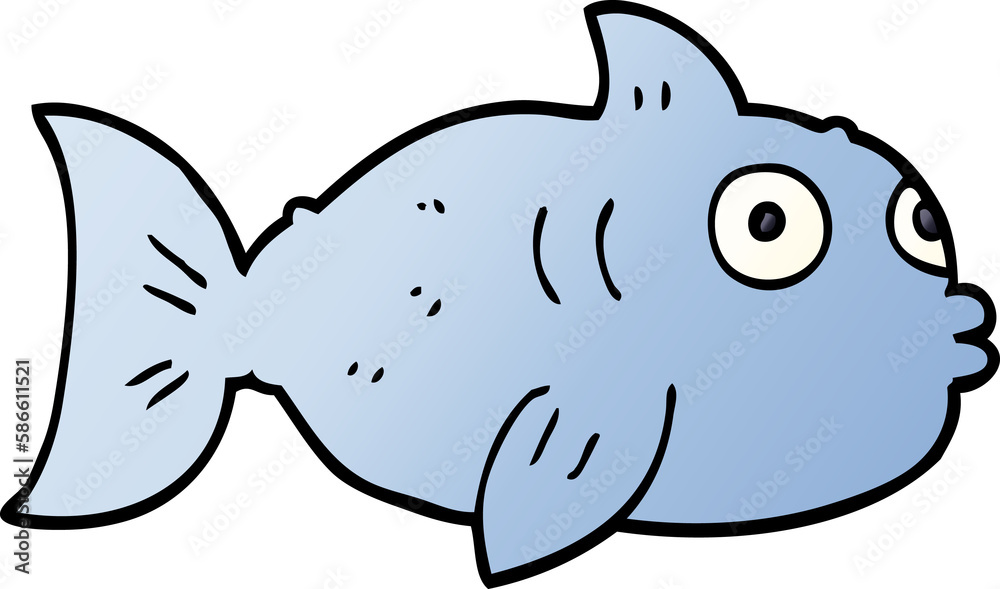 Fototapeta premium cartoon doodle fish