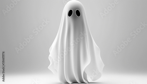  White ghost on a white background