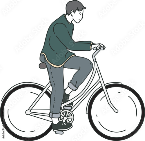 man riding a bike