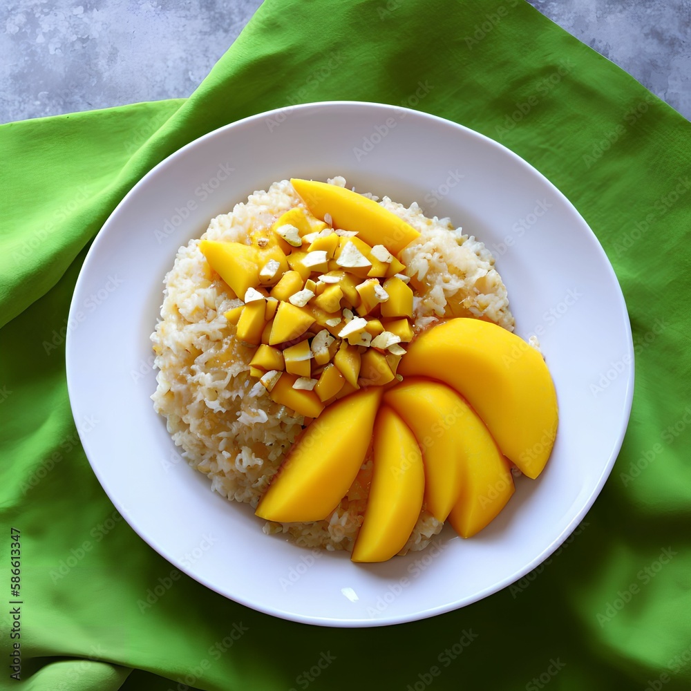 Mango Sticky Rice, generative art by A.I. Mango Sticky Rice, generative art by A.I.