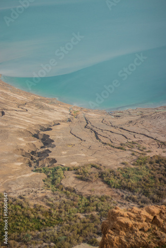Obraz na płótnie The Dead Sea from the Jericho Mountains, Palestine w salonie