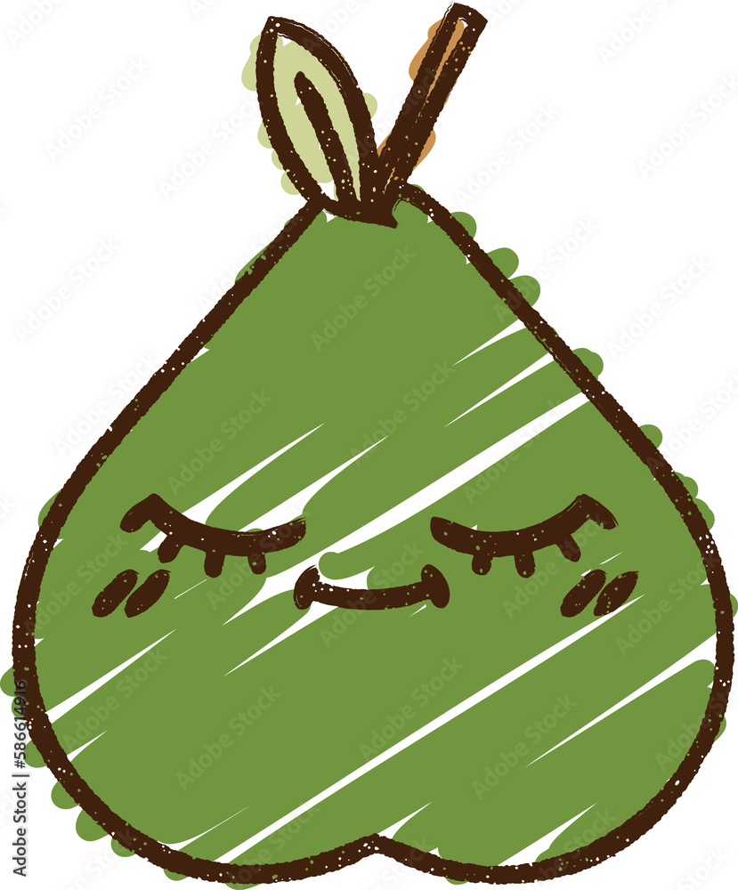Fototapeta premium Pear Chalk Drawing