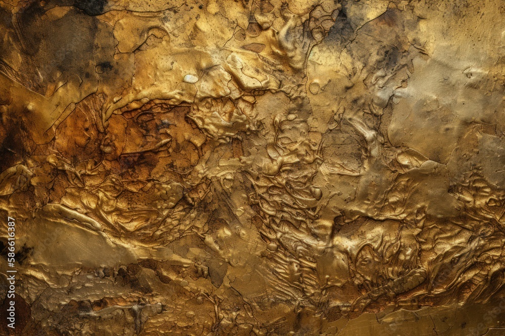 Weathered Metal Surface Contrasted with Elegant Gold Shimmer Weathered Metal Surface Contrasted with Elegant Gold Shimmer
