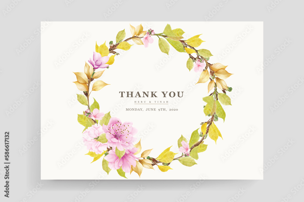 cherry blossom invitation card design