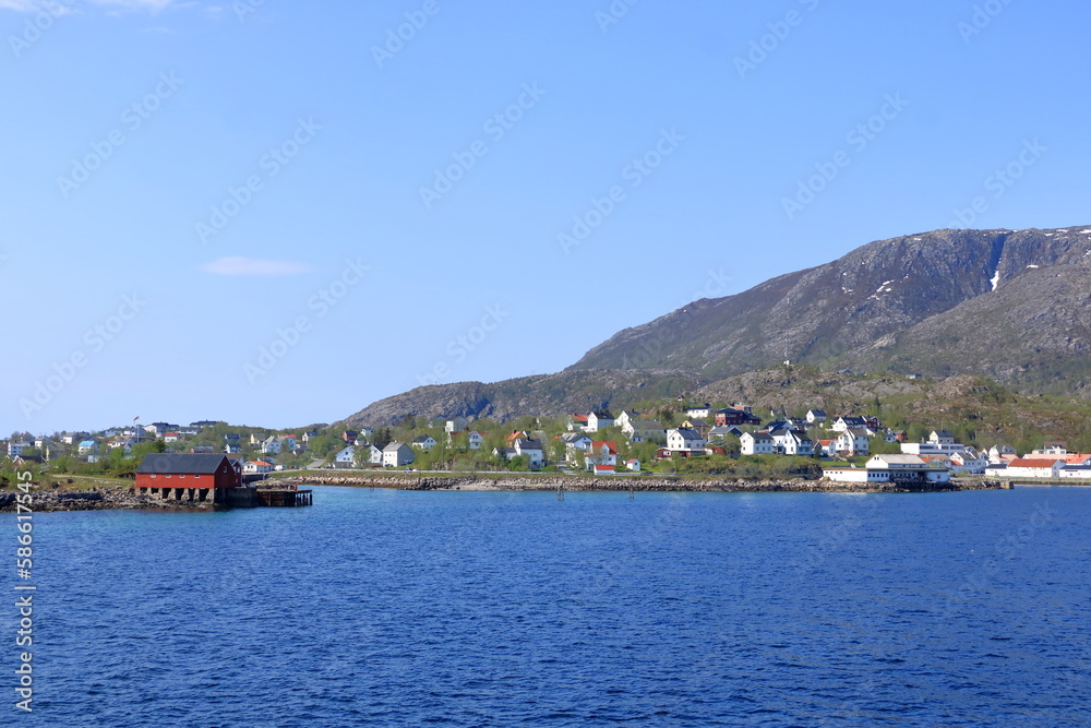 May 30 2022 - Lodingen, Lofoten, Norway: Beautiful Lofoten, Harbor and Village of Lodingen